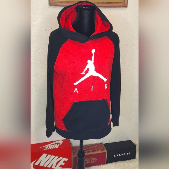 Nike Other - Nike Jordan Red/Black Hoodie Size Large.